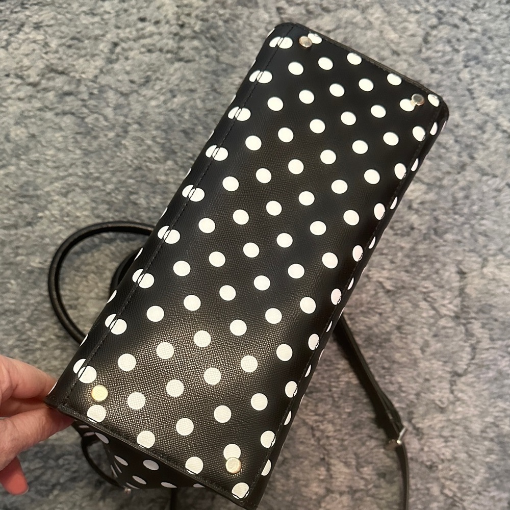 Kate Spade Black and White Polka Dot Satchel - Picture 11 of 11